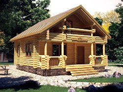 Строительство домов из бревен.