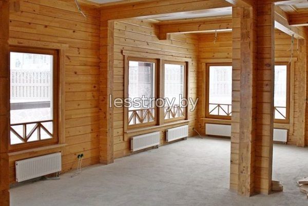 Монтаж имитации бруса в деревянном доме.